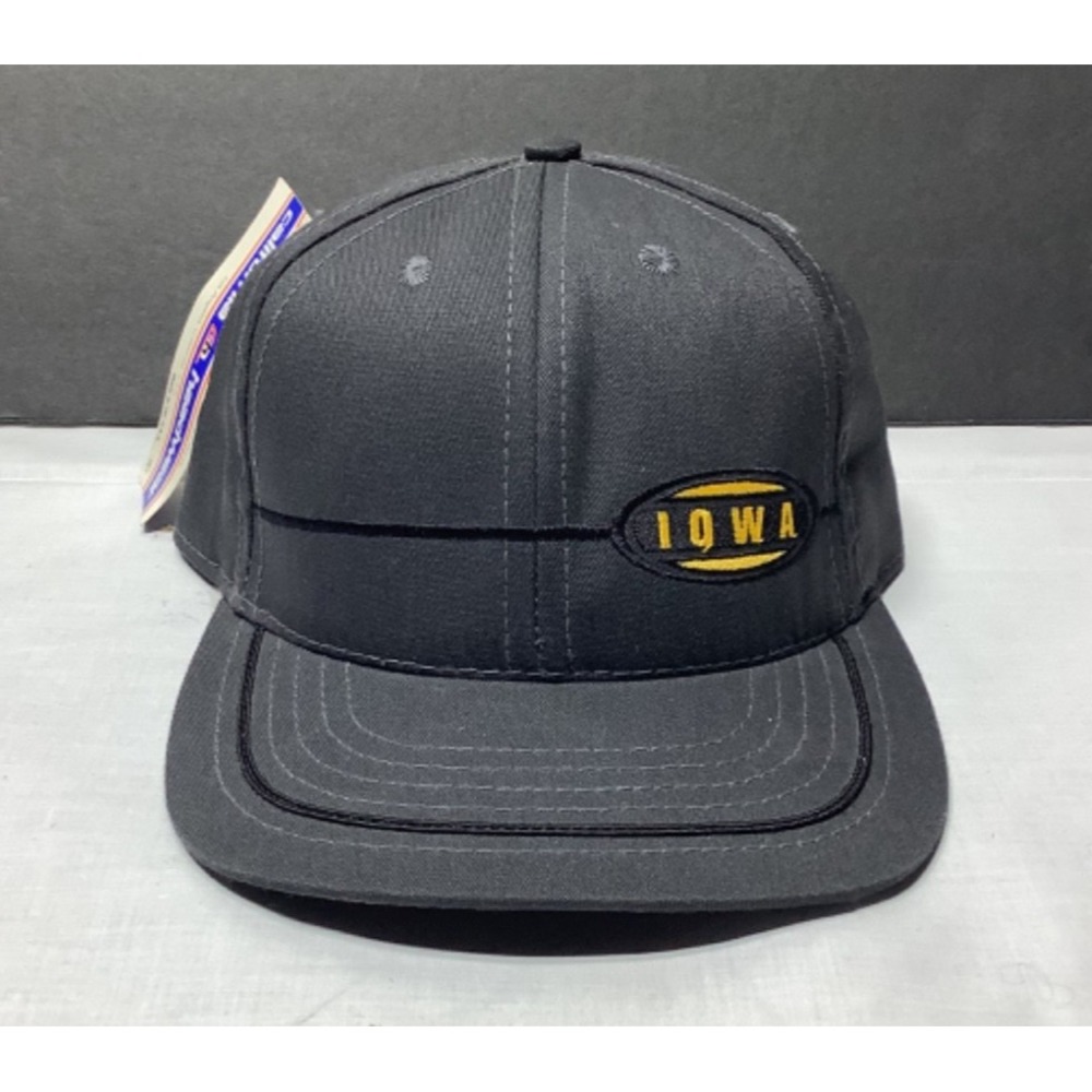 New Iowa Hat Cap Grey yellow embroidered California Headwear USA snapback